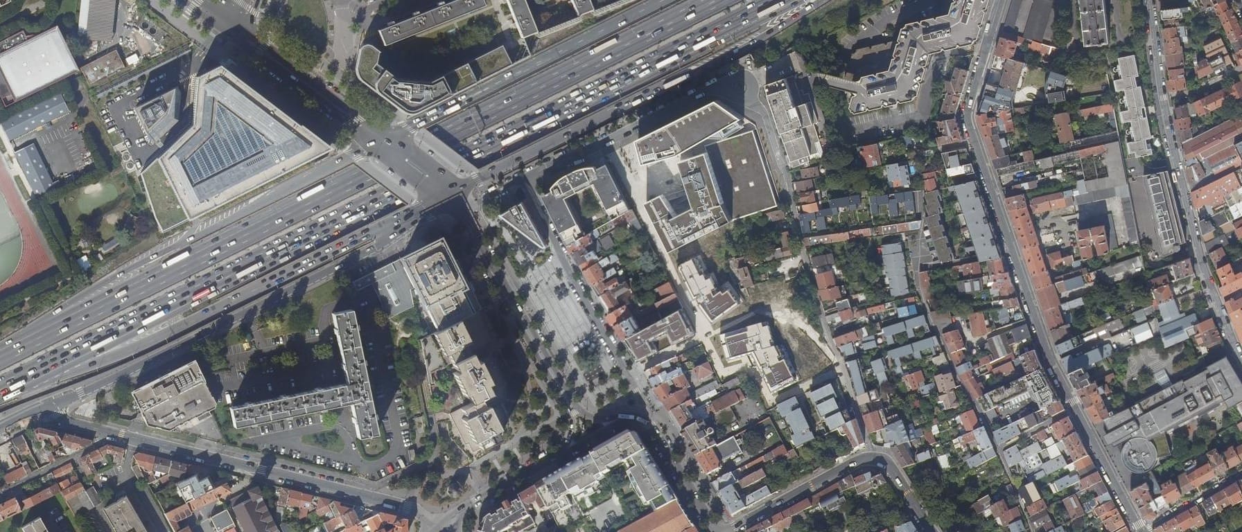 Vue aérienne de Ecole internationale de création audiovisuelle et de réalisation (Ivry-sur-Seine - 94)