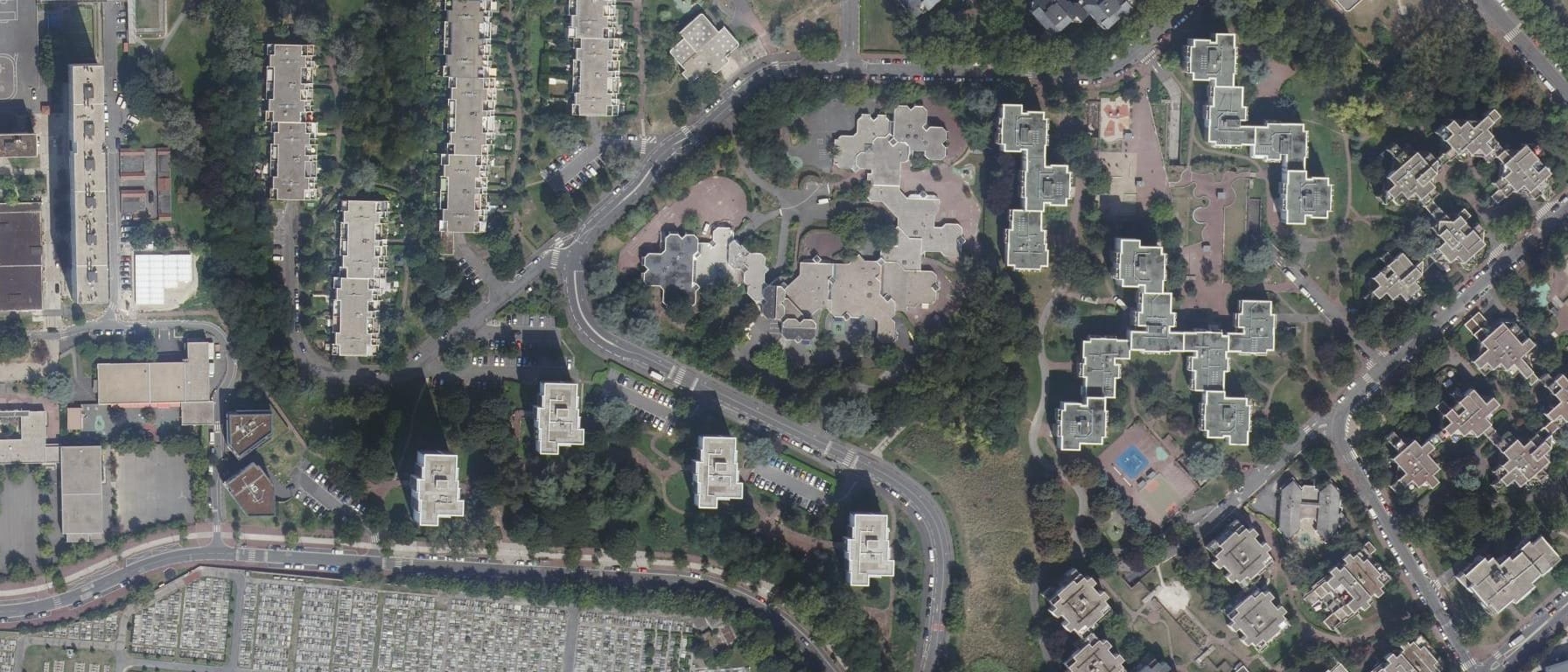 Vue aérienne de CFA Fondation INFA Fontenay-sous-Bois