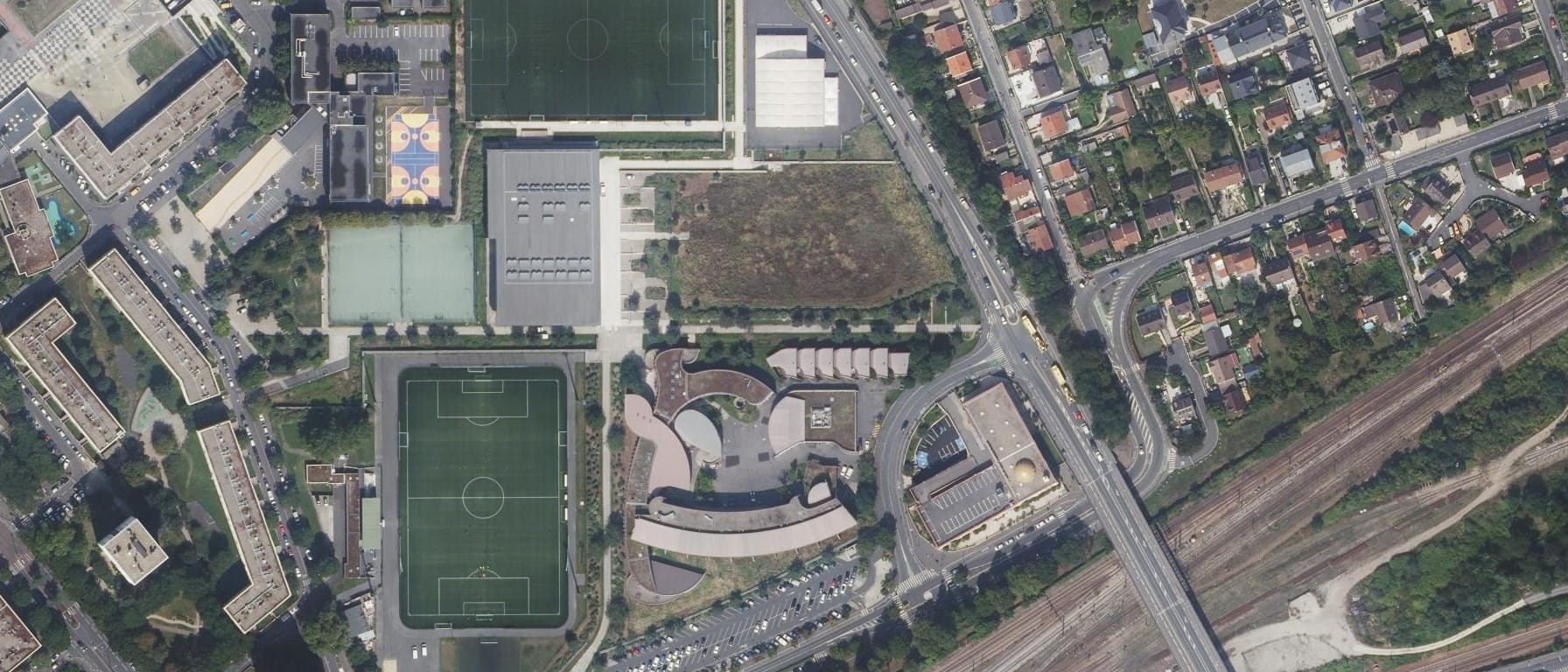 Vue aérienne de Lycée Julie-Victoire Daubié