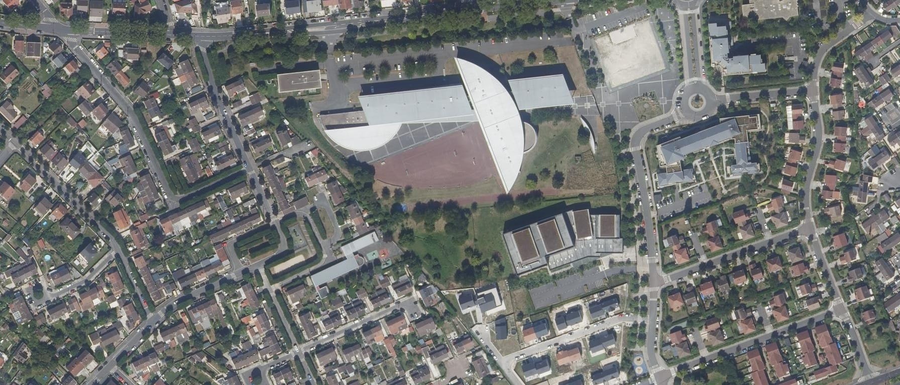 Vue aérienne de Lycée René Cassin