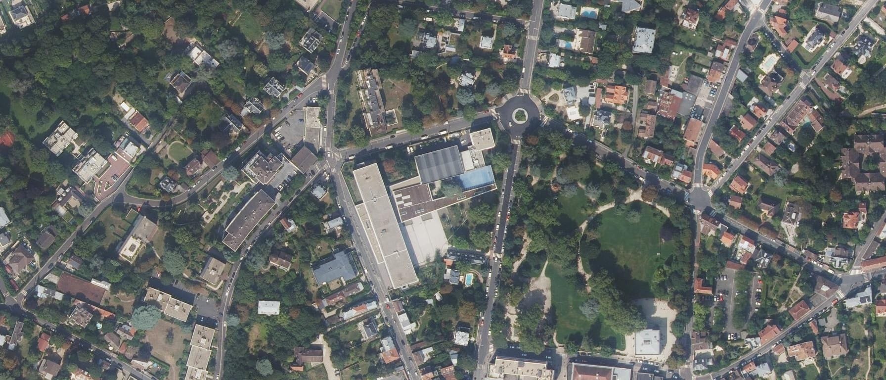 Vue aérienne de Lycée Jean-Jacques Rousseau