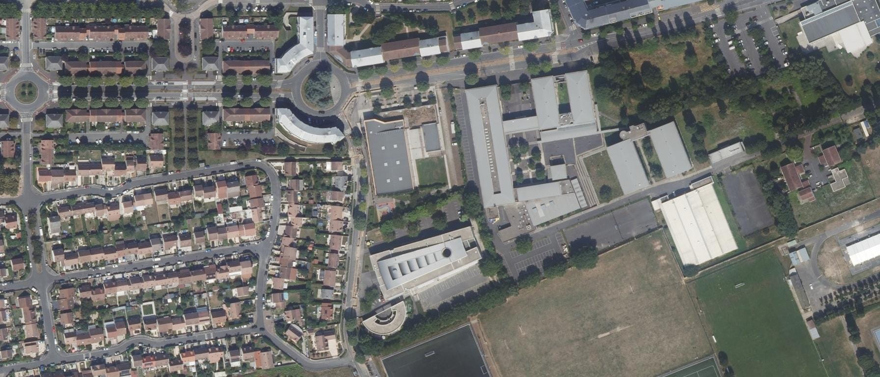 Vue aérienne de Lycée Romain Rolland