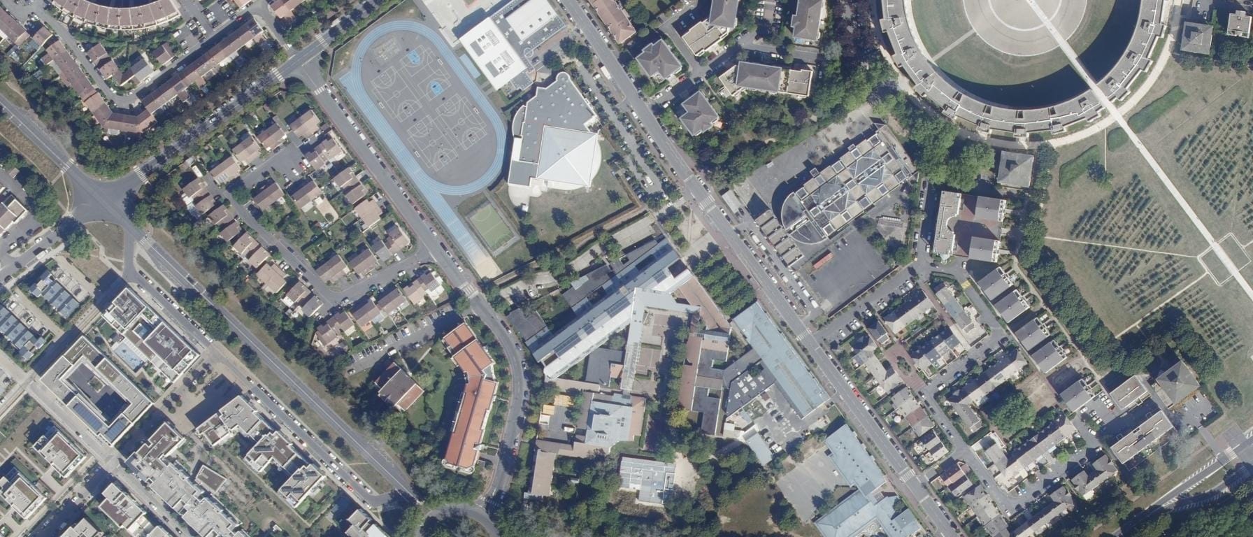 Vue aérienne de Lycée Galilée