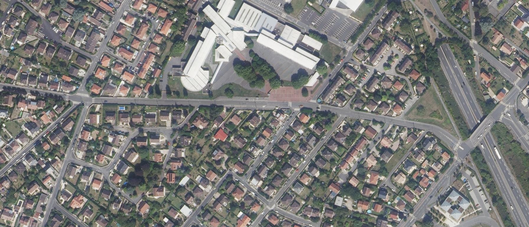 Vue aérienne de Lycée Louis Jouvet