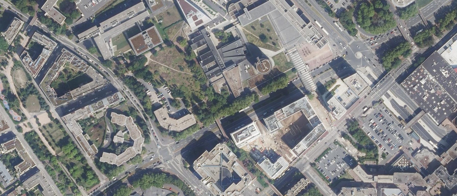 Vue aérienne de Unité de formation et de recherche Etudes internationales et interculturelles - CY Cergy Paris Université