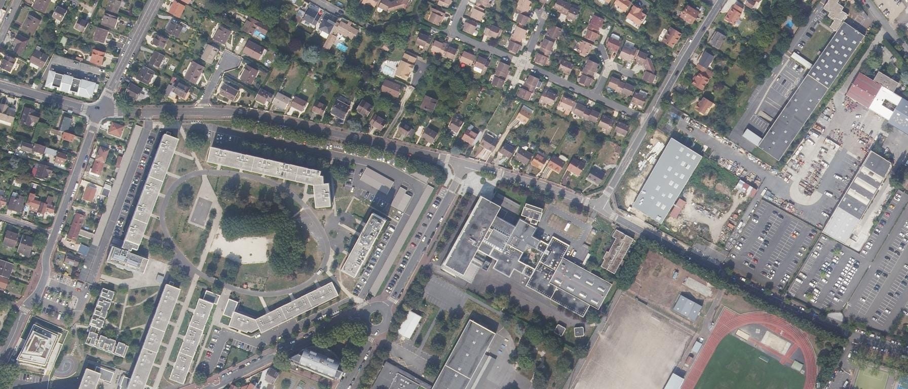 Vue aérienne de Lycée Louis Armand