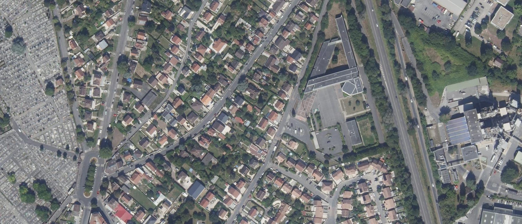 Vue aérienne de Site de formation d'apprentis CMA95 - IMA Roissy Pays de France - Villers le Bel