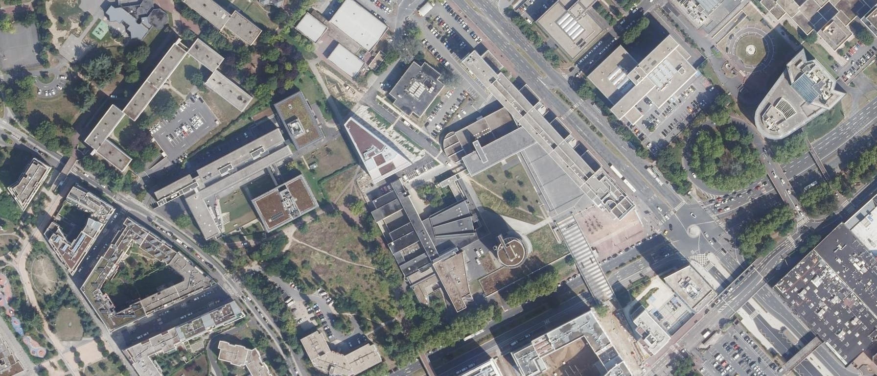 Vue aérienne de Antenne de Cergy de l'institut d'économie et de gestion, CY Cergy Paris Université