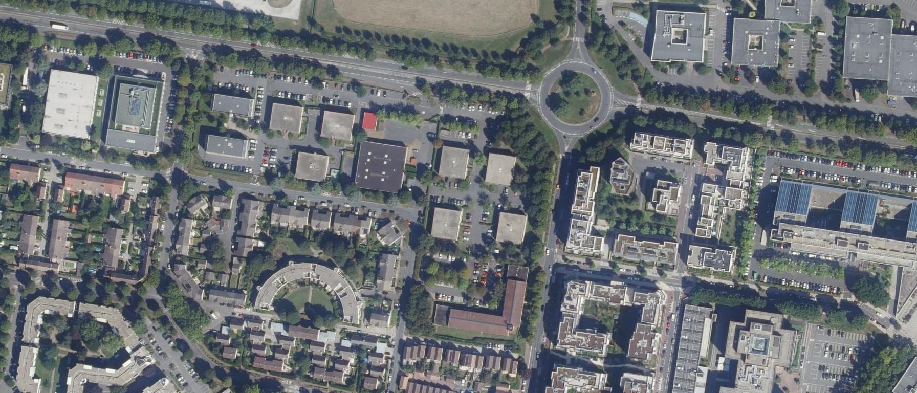 Vue aérienne de Site de formation d'apprentis - ECOLE SUPERIEURE DE COMMERCE ET DE FINANCE - Cergy