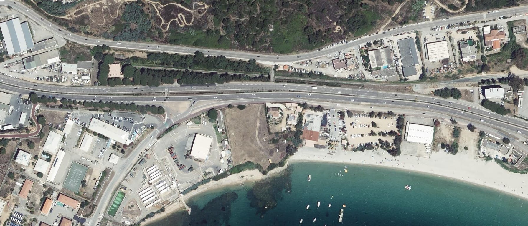Vue aérienne de CFA Ecole de commerce et de management Corsica Campus d'Ajaccio