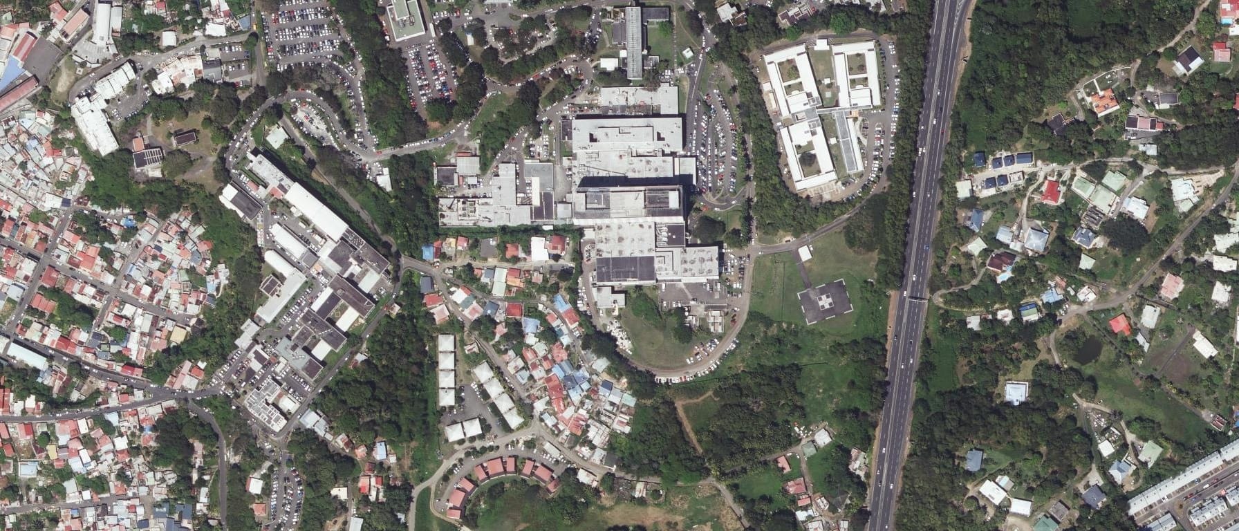 Vue aérienne de Regroupement d'IFSI Pointe à Pitre Université Antilles