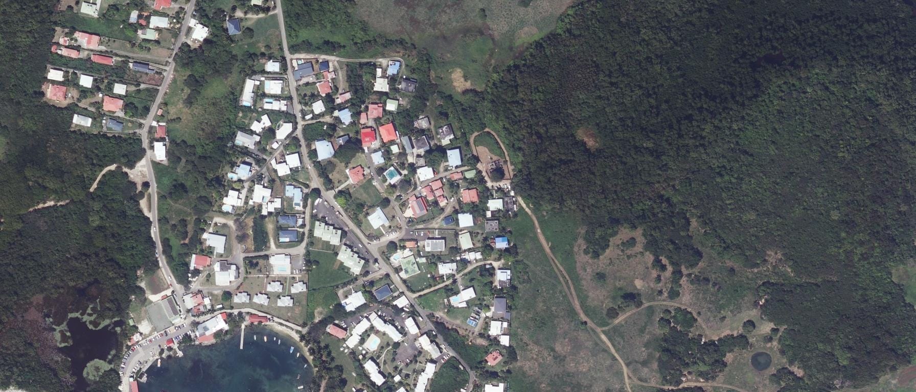 Vue aérienne de Lycée des métiers de l'Hôtellerie et du Tourisme Archipel Guadeloupe