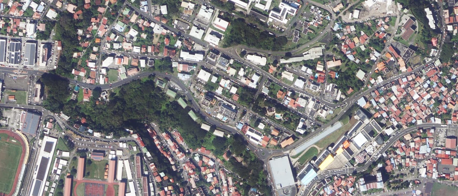 Vue aérienne de Vatel Martinique - Ecole hôtelière (Fort-de-France - 972)