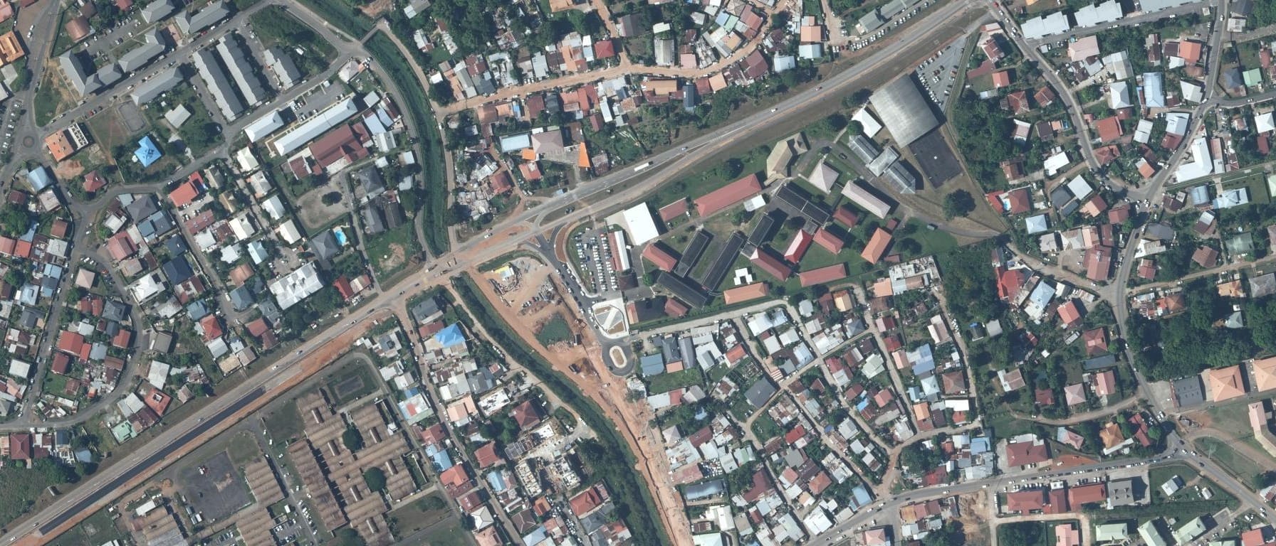 Vue aérienne de Lycée Félix EBOUE
