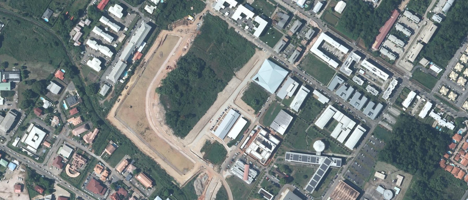 Vue aérienne de Regroupement d'IFSI Université Guyane