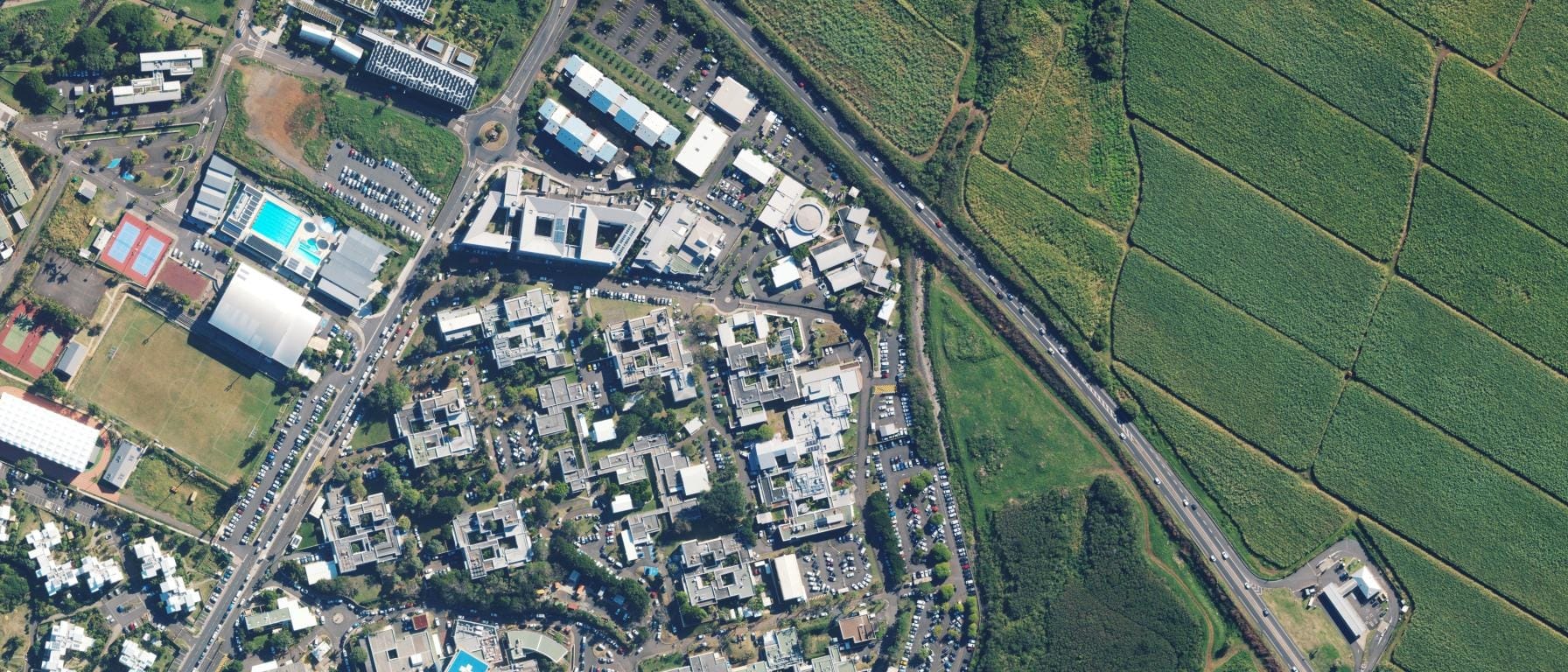 Vue aérienne de IFSI CHU Réunion St Pierre