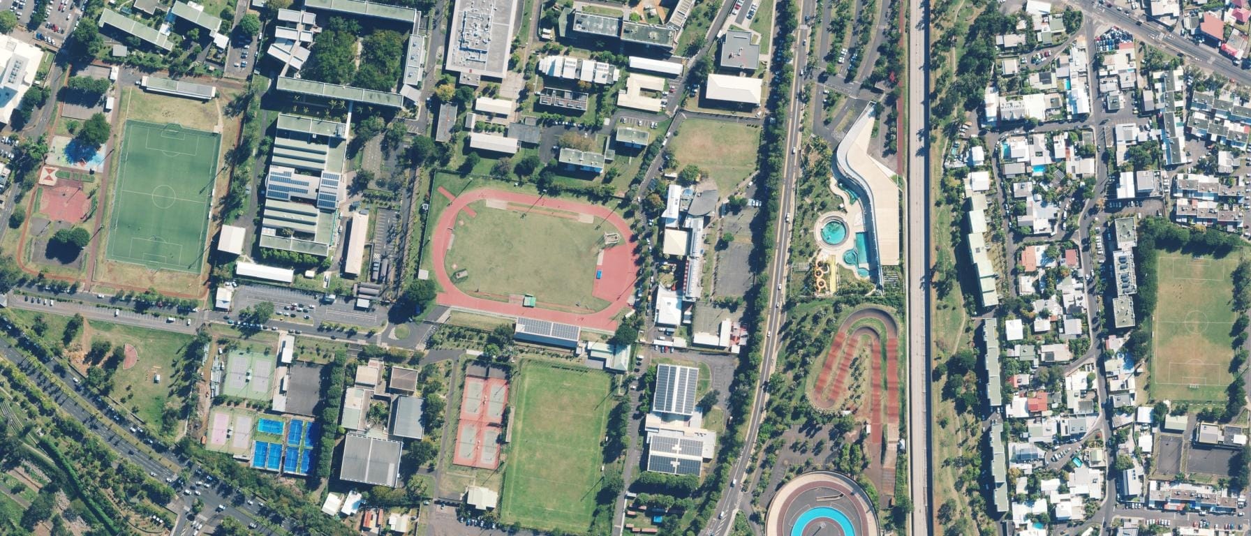 Vue aérienne de CREPS de la Réunion