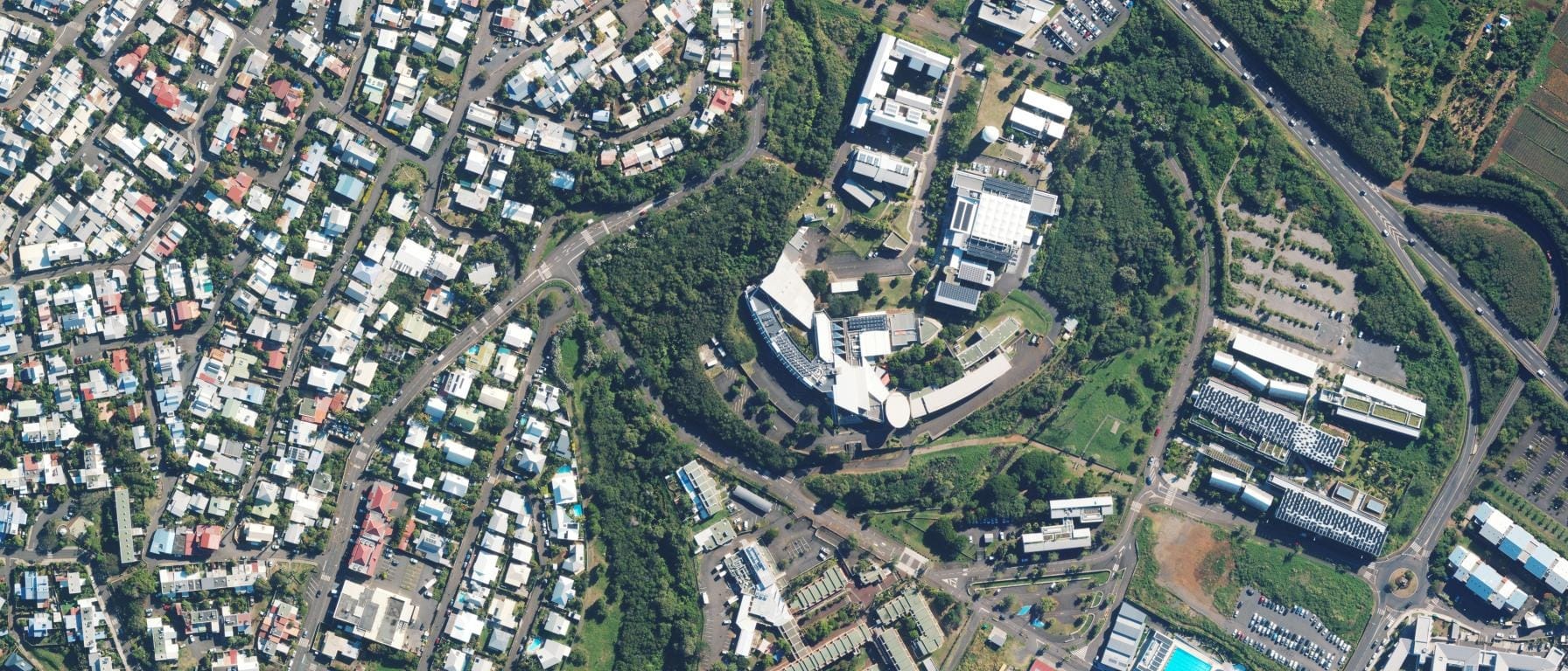 Vue aérienne de I.U.T de la Réunion