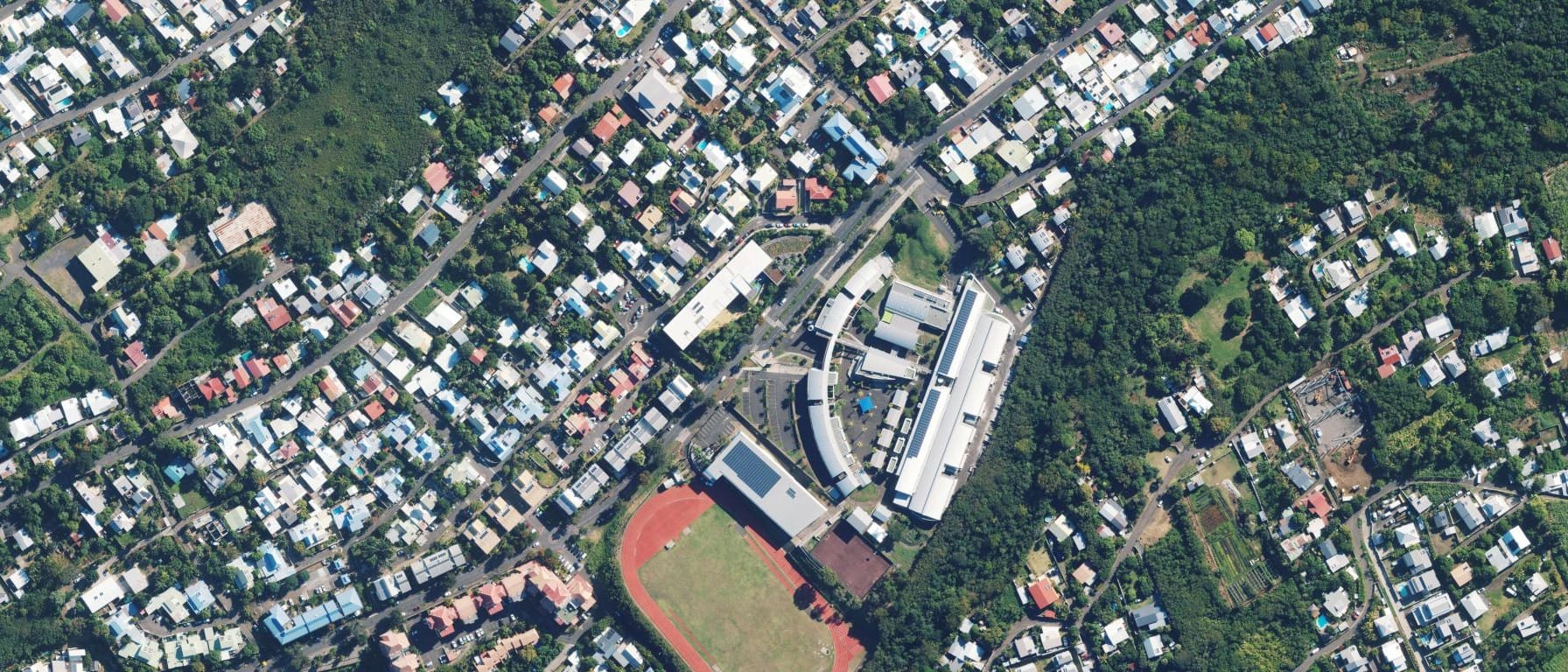 Vue aérienne de Lycée de Bois d'Olive