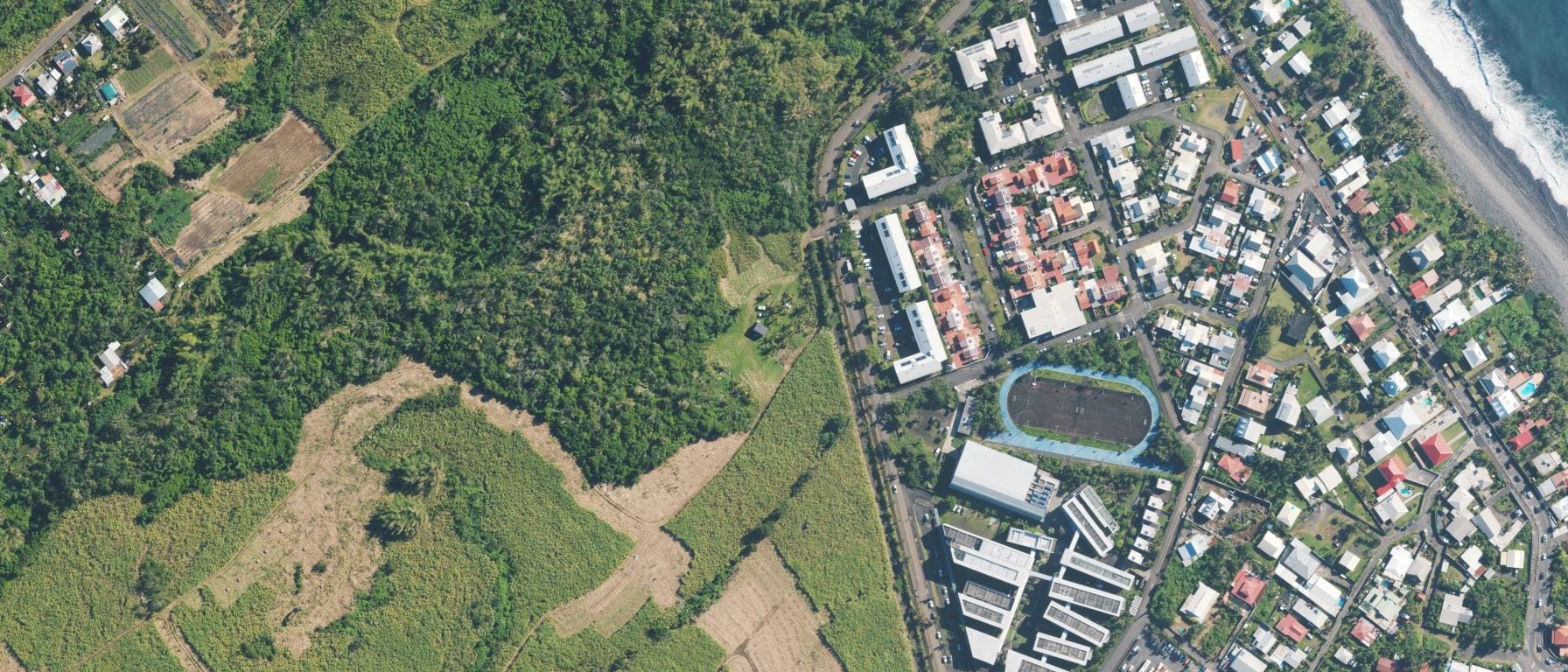 Vue aérienne de Lycée Marie Curie