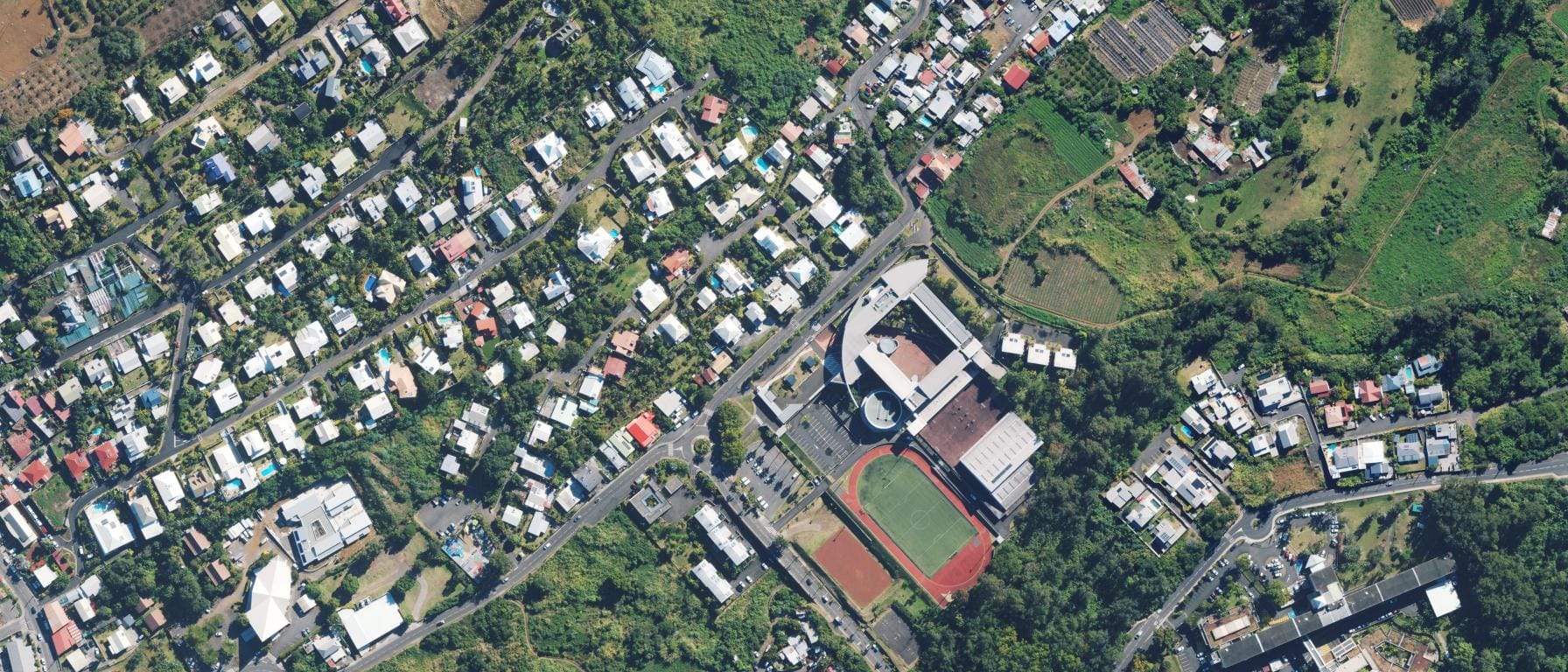 Vue aérienne de Lycée Pierre Lagourgue