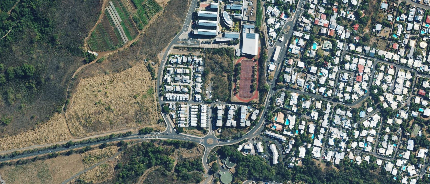Vue aérienne de Lycée Paul Vergès