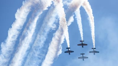 salon de l'aéronautique, avion, flugshow, tchèque de l'équipe de voltige aérienne, xtremeair sbach 342, vol d'acrobatie, nature, ciel