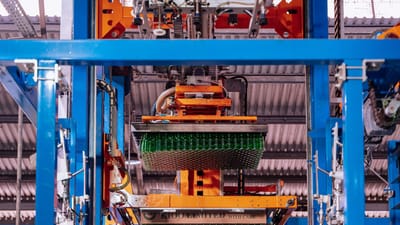 Processus de fabrication du verre dans une usine de Dar es Salaam, présentant des machines automatisées.