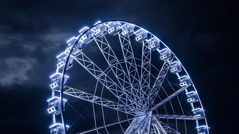 grande roue, parc d'attractions, équitable, paradis, des nuages, fête folklorique, battage publicitaire, nature, amusement, voyage