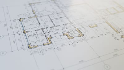 Gros plan haute résolution d'un plan architectural mettant en avant les détails de conception.