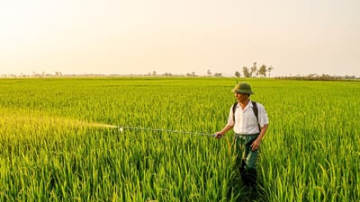 agriculture, blé, sur le terrain, vert, l'été, cultiver, aliments, nature, riz, vietnam, fermier