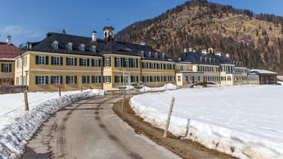 kreuth sauvage, montagnes, la nature, paysage, hiver, neige, architecture, aquaculture