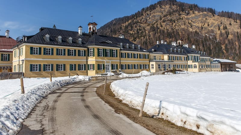kreuth sauvage, montagnes, la nature, paysage, hiver, neige, architecture, aquaculture