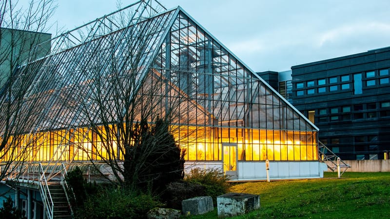 serre, imeuble, l'architecture, façade, éclairage, moderne, campus, université, paris-saclay