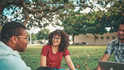 gens, étudiants, université, campus, camarades de classe, copains, discuter, travail de groupe, camarades de groupe, gazon, nature, sur le terrain, jour de l'amitié