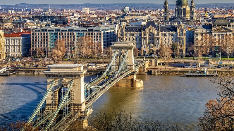 budapest, ville, hongrie, architecture, danube, fleuve, pont, parlement, bâtiment, voyages, imeuble, l'eau, tourisme, immeubles, excellent, panoramiques, nature, centre, église