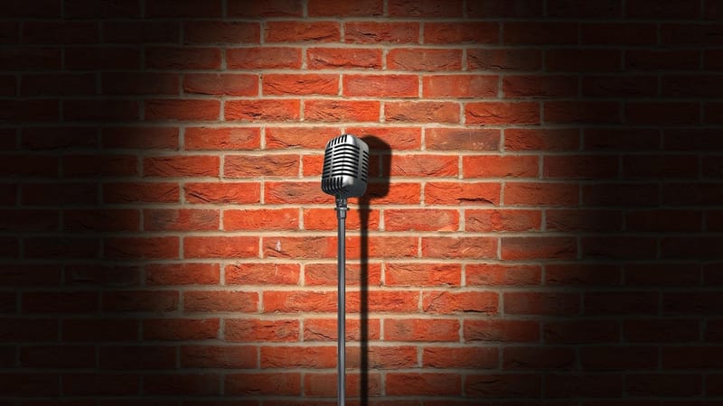 microphone, ancien, mur de briques, rétro, micro, étape, mur, ombre, léger, divertissement, se lever, la comédie, chanteur, comédien, bande dessinée, micro, micro, micro, micro, micro, comédien
