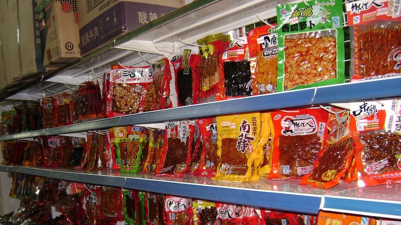 épicerie, achats, étagère, chine, aliments, marché, supermarché, magasin, vendre au détail, les courses, consommateur, client, produit, achat, commerce, sac, consumérisme