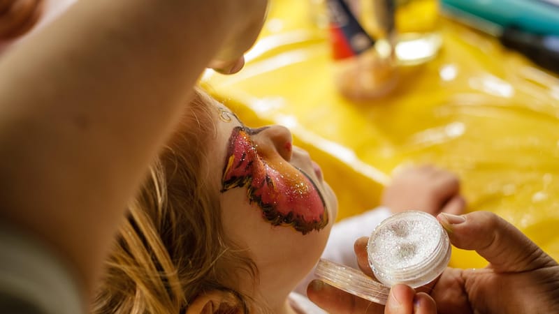 la peinture sur visage, enfant, maquillage, visage, amusement, plaisir, papillon, briller, motif, maquillage, maquillage, maquillage, maquillage, maquillage