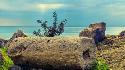 colonne, ruines, chypre, kourion, archéologie, archéologique, fouilles, historique