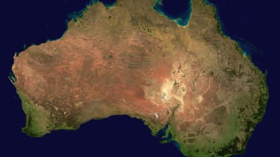 australie, continent, la géographie, nature, carte, océan, océan pacifique, image satellite