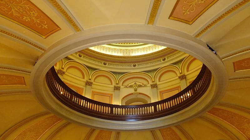 intérieur, dôme, orné, capitole, imeuble, californie, sacramento, gouverneur, sénat, assemblée, capitale, l'architecture, bâtiment du gouvernement, politique, gouvernement, etats-unis, amérique