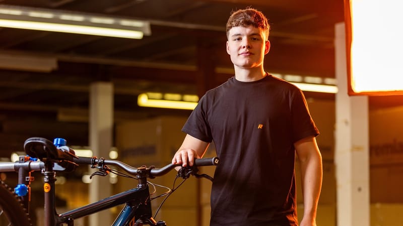 homme, ingénieur, bicyclette, cycliste, masculin