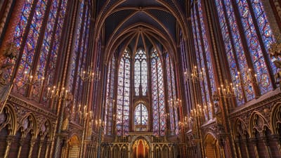 église, intérieurs, arches, les fenêtres, vitraux, lustres, intérieur de l'église, cathédrale, catholique, religion, sainte-chapelle, vitrail, paris, l'architecture, la france, architecture historique, architecture gothique