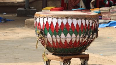 instrument indien, instrument traditionnel, culture, musical, la musique, vieille, village, rural, brun village