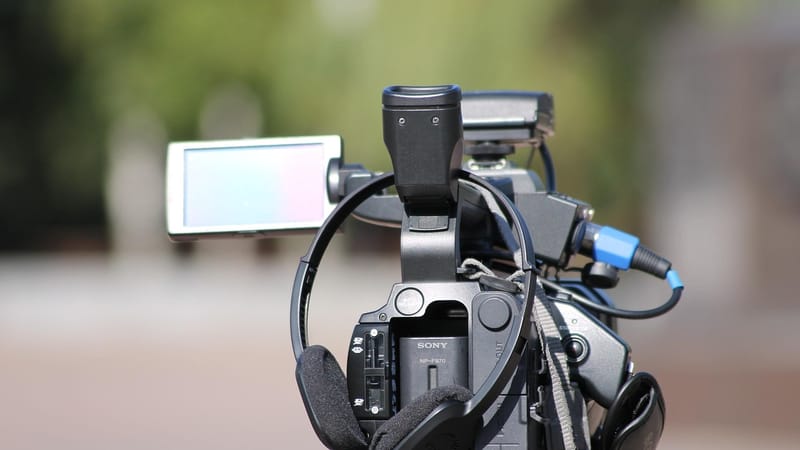 la télé, caméra, caméscope, télévision, opérateur