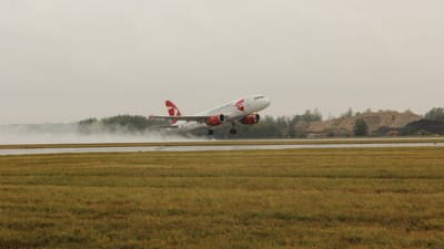 avion, départ, voyager, vacances, vol, décoller, aéronautiques, piste, aéroport, airbus