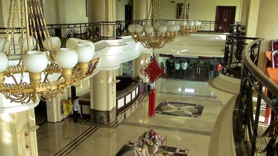 hall d'entrée, salle, entrée, hôtel, chine, liaoning, fengcheng, colline de phoenix, international