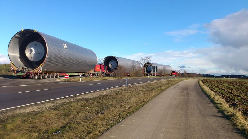transports lourds, un camion, transport, logistique