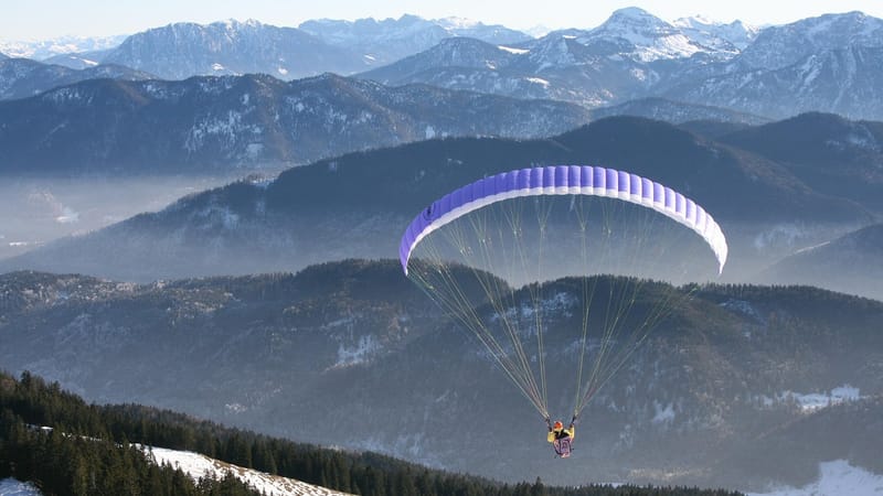 parapente, alpes, brouillard, hiver, la nature, montagnes, des sports, loisir, parapente, parapente, parapente, parapente, parapente
